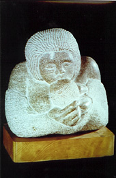 Carved Sculpture Of Mother And Child