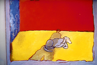 Dog in Man's Shadow