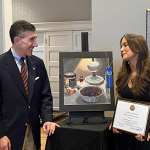 Kustoff with student winner from twenty twenty four